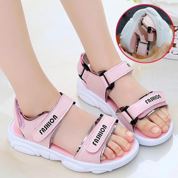 Sandale casual pentru copii cu inscripții și velcro