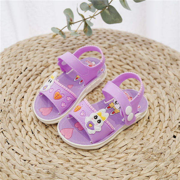 Model nou de sandale de cauciuc pentru fete cu talpa plate pentru copii