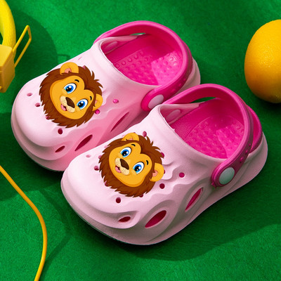 Sandale de crocodil de cauciuc pentru fete cu aplicație colorată