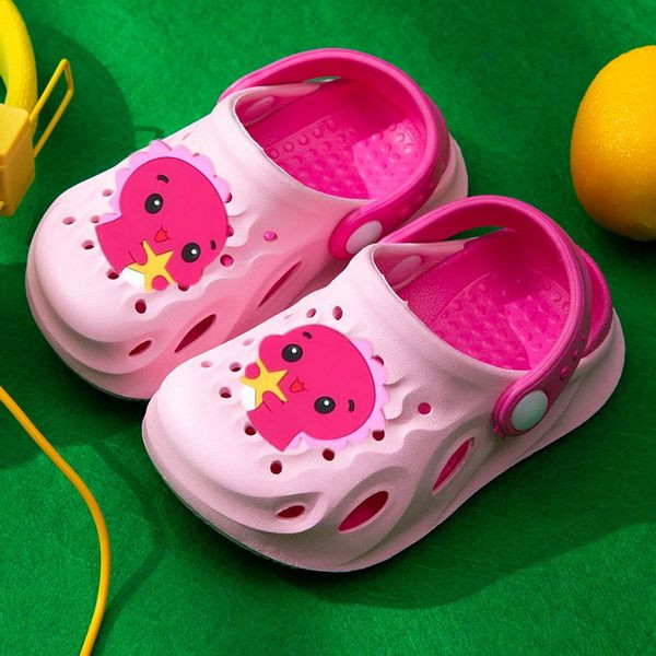 Sandale de crocodil de cauciuc pentru fete cu aplicație colorată