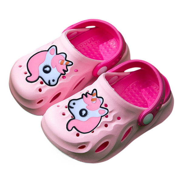 Sandale de crocodil de cauciuc pentru fete cu aplicație colorată