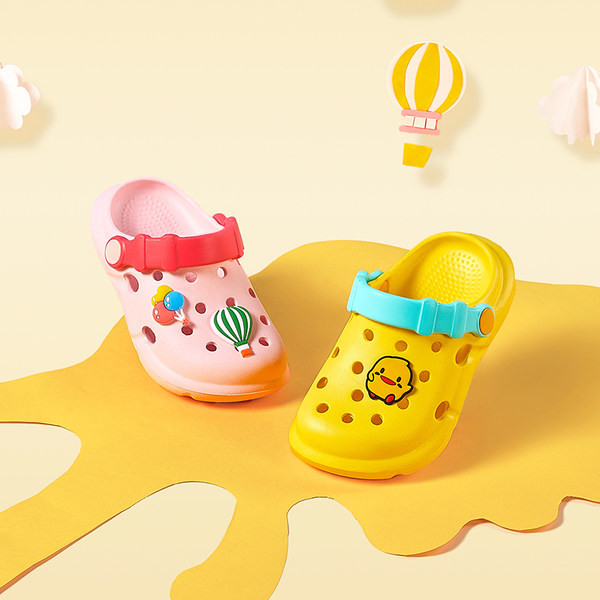 Sandale casual din cauciuc cu element 3D