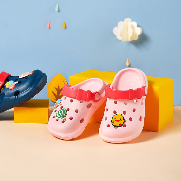 Sandale casual din cauciuc cu element 3D