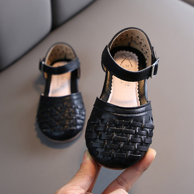 Sandale casual copii din piele pentru fete cu curea