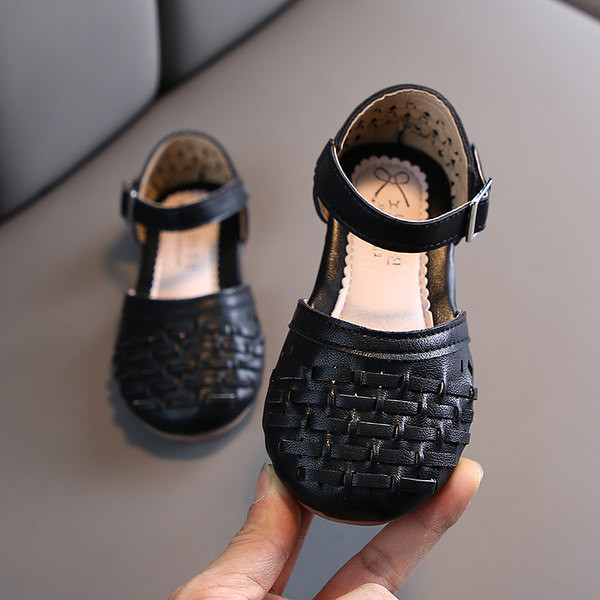 Sandale casual copii din piele pentru fete cu curea