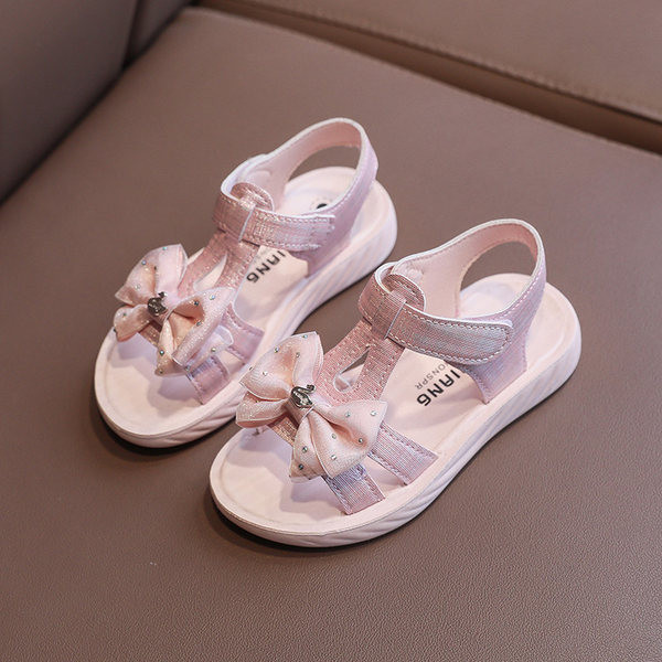 Sandale moderne pentru copii din piele ecologica cu pietre pentru fete