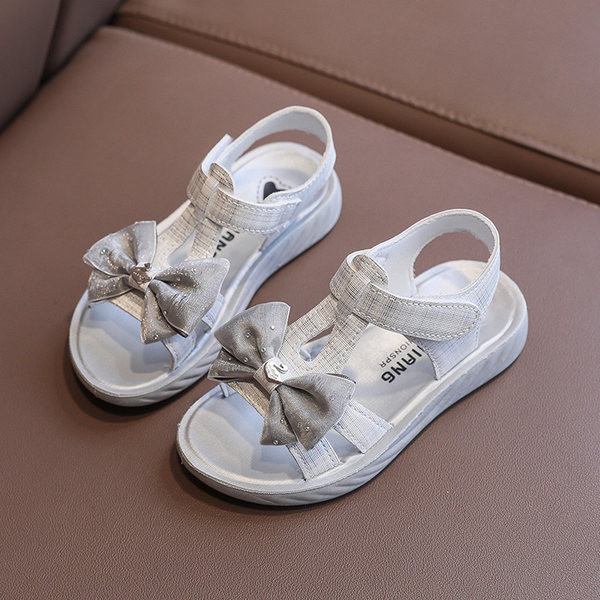 Sandale moderne pentru copii din piele ecologica cu pietre pentru fete