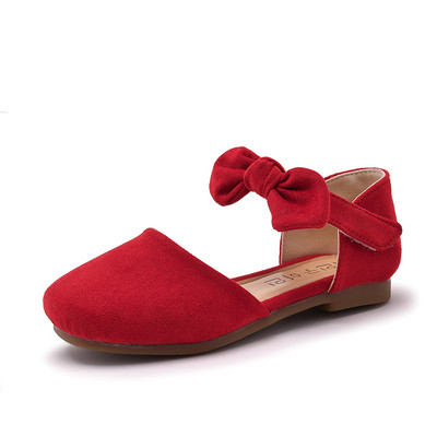 Sandale pentru copii din piele intoarsa eco cu panglica