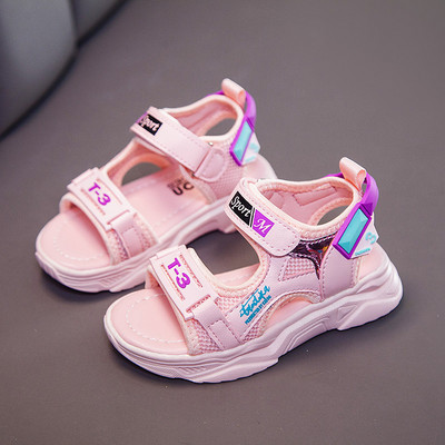 Sandale casual pentru copii cu autocolante - potrivite pentru fete si baieti