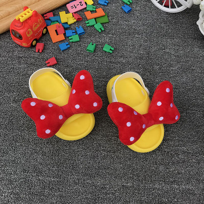 Sandale de cauciuc pentru fete cu panglica textila