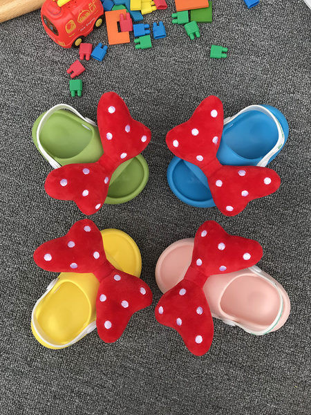 Sandale de cauciuc pentru fete cu panglica textila