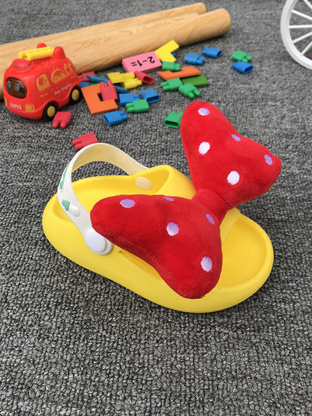 Sandale de cauciuc pentru fete cu panglica textila