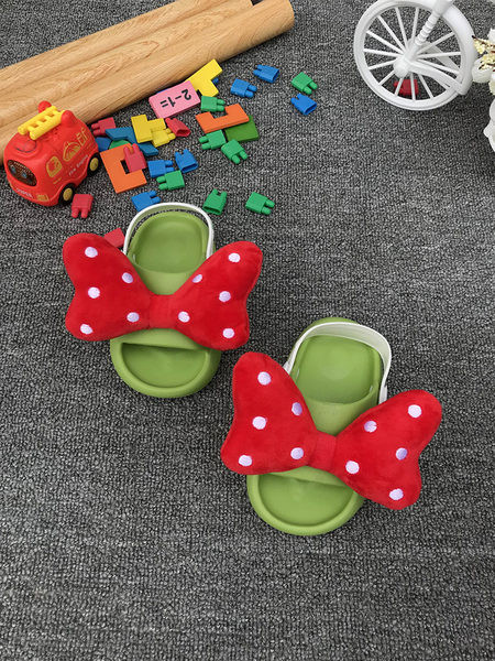 Sandale de cauciuc pentru fete cu panglica textila