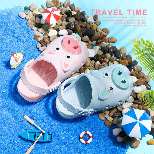 Sandale de cauciuc pentru baieti si fete in forma de porc