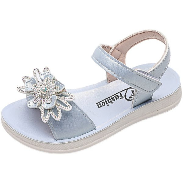 Sandale de dama cu pietre si flori in doua culori