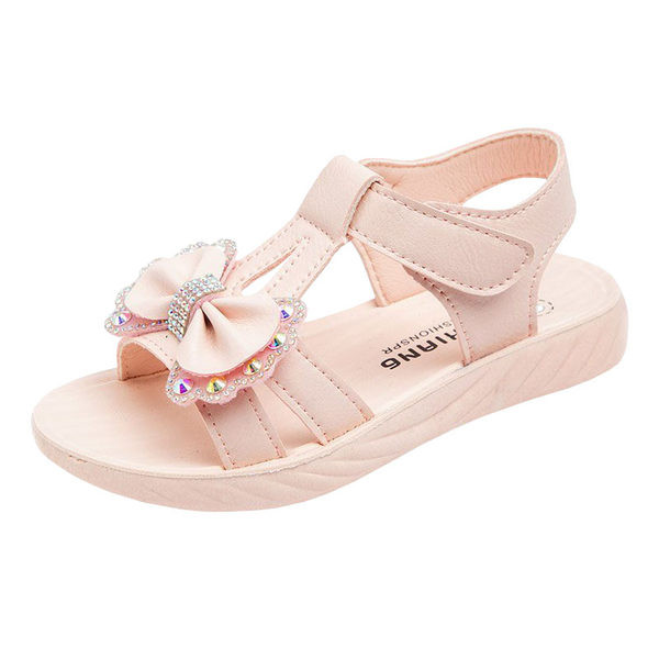 Sandale actuale pentru fete - cu panglică și bandă