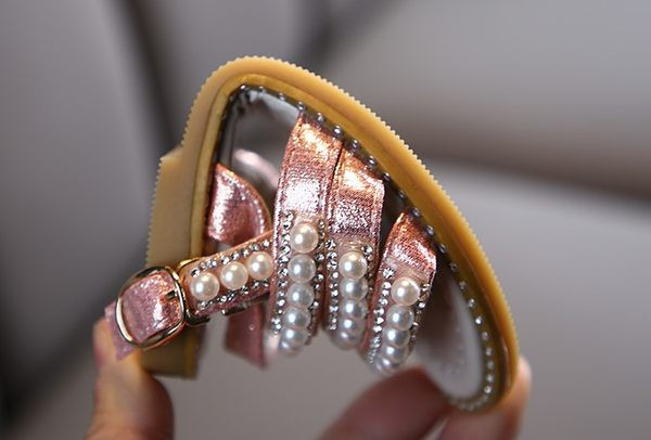 Sandale casual pentru copii pentru fete cu perle