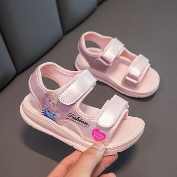 Ежедневни детски сандали с лепенки в два цвята за момичета
