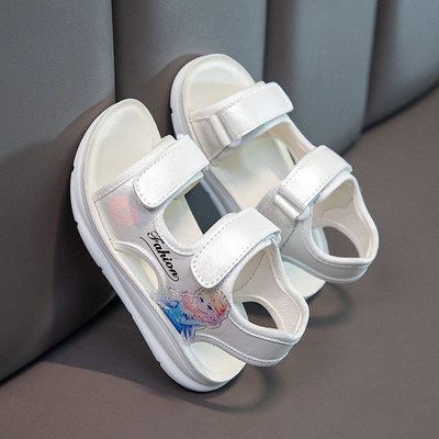 Sandale casual pentru copii cu autocolante in doua culori pentru fete