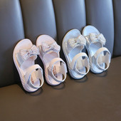 Model nou de sandale pentru copii cu panglica si perle pentru fete