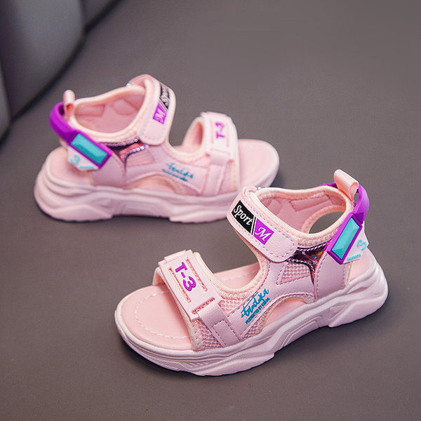 Sandale casual copii pentru fete cu autocolante - doua modele
