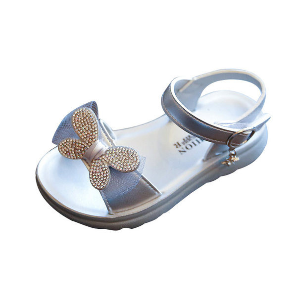 Model nou de sandale pentru copii cu autocolante si decor 3D in trei culori