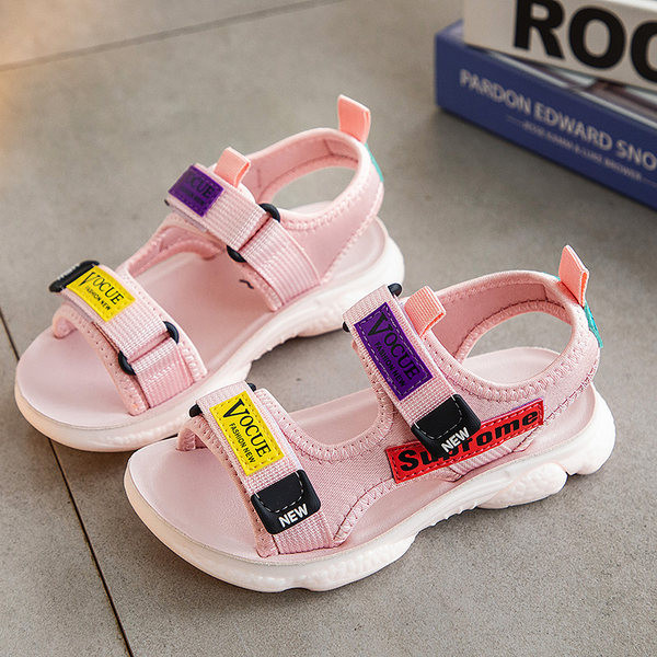 Sandale casual pentru copii cu emblema potrivite pentru fete sau baieti