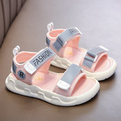 Sandale pentru copii cu velcro și inscripții