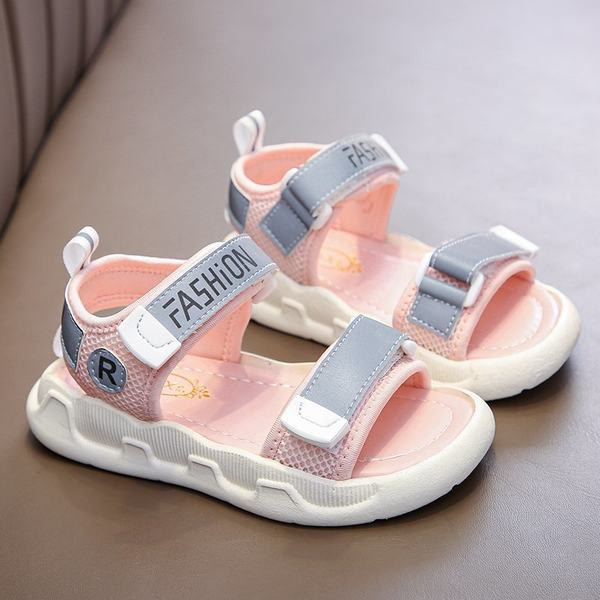 Sandale pentru copii cu velcro și inscripții