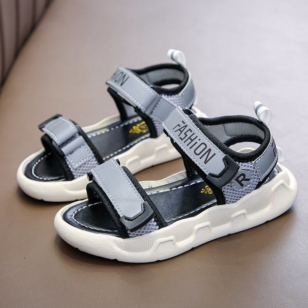 Sandale pentru copii cu velcro și inscripții