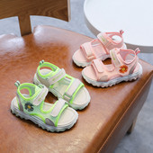 Sandale pentru copii luminoase pentru fete cu broderie