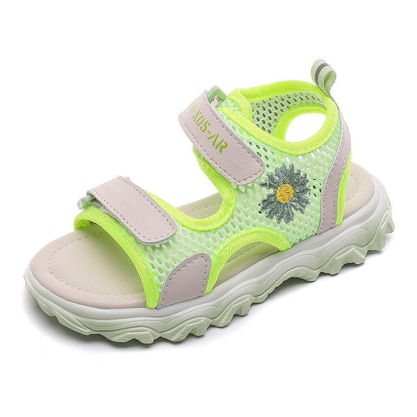 Sandale pentru copii luminoase pentru fete cu broderie