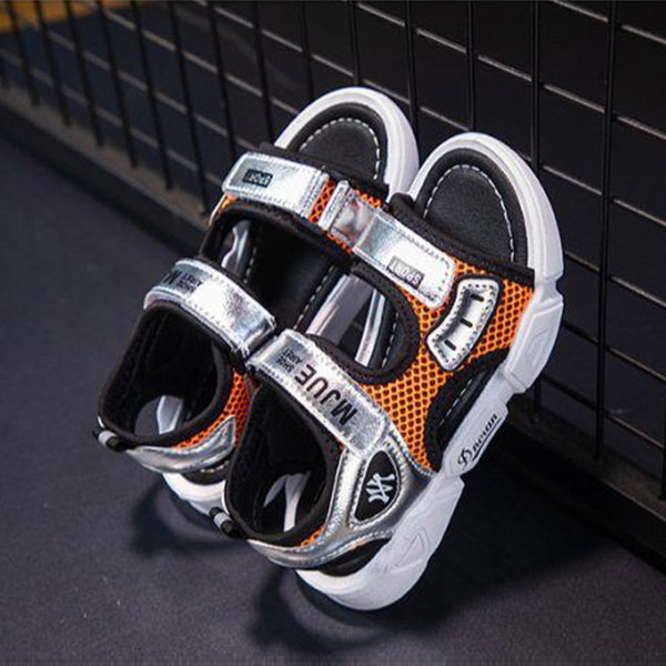 Sandale textile cu autocolante pentru fete si baieti