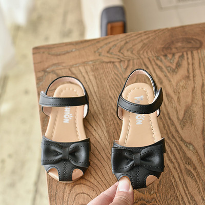 Sandale copii din piele cu panglica si catarama