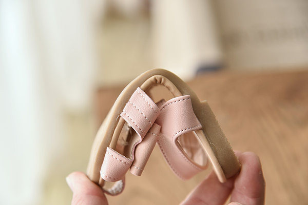 Sandale copii din piele cu panglica si catarama