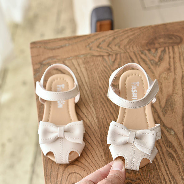 Sandale copii din piele cu panglica si catarama