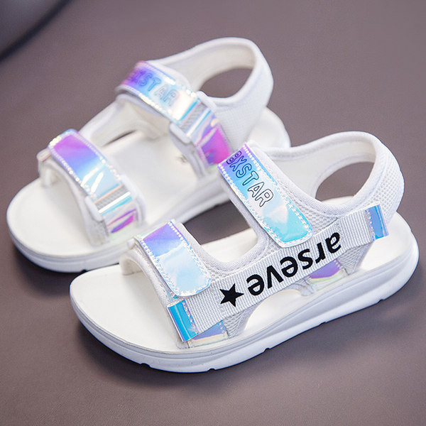 Sandale casual pentru copii cu inscripție și velcro