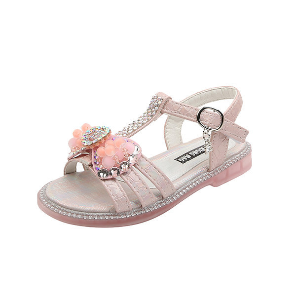 Nou model de sandale pentru copii cu panglica si pietre - pentru fete