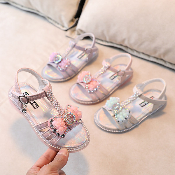 Nou model de sandale pentru copii cu panglica si pietre - pentru fete