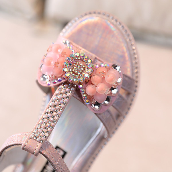 Nou model de sandale pentru copii cu panglica si pietre - pentru fete