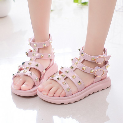 Sandale romane model nou din piele ecologica cu carouri metalice