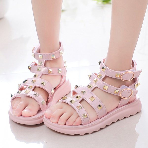 Sandale romane model nou din piele ecologica cu carouri metalice