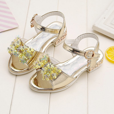 Sandale pentru copii actuale cu panglica si catarama pentru fete