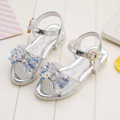 Sandale pentru copii actuale cu panglica si catarama pentru fete