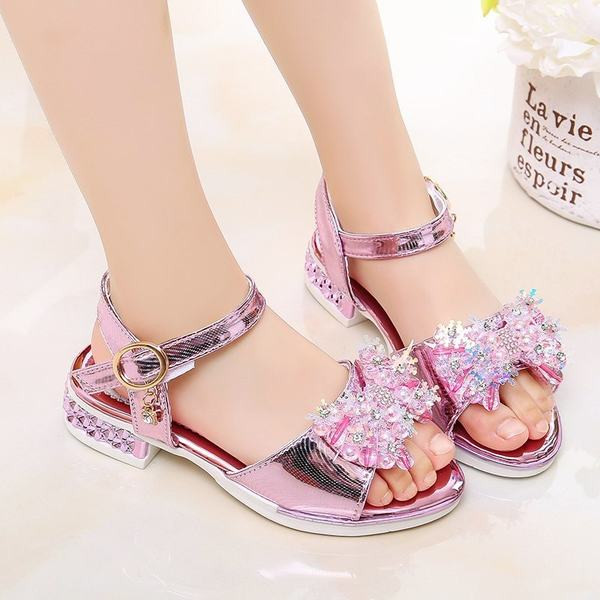 Sandale pentru copii actuale cu panglica si catarama pentru fete