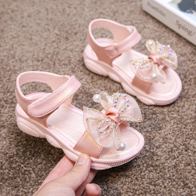 Sandale pentru copii cu talpa moale si panglica