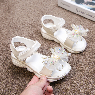 Sandale pentru copii cu talpa moale si panglica