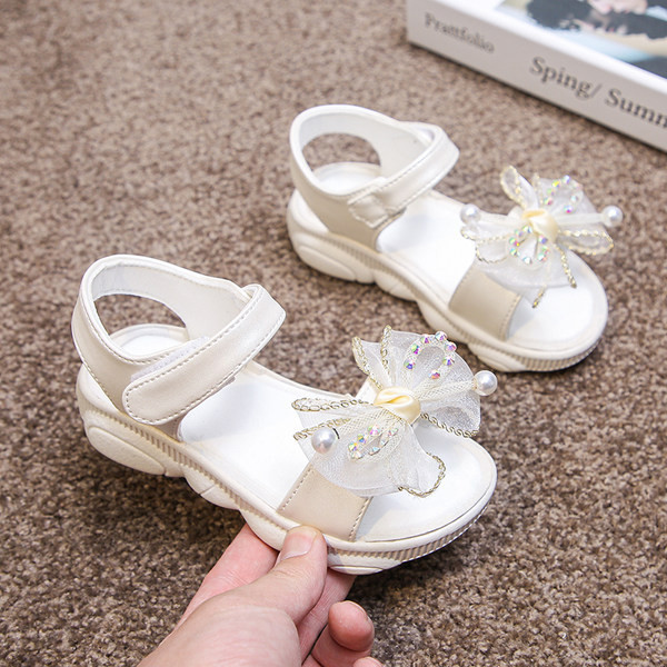 Sandale pentru copii cu talpa moale si panglica