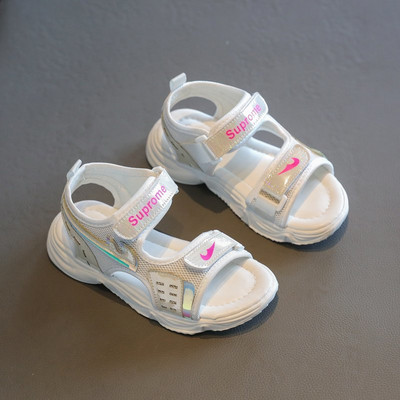 Sandale textile pentru fete cu velcro