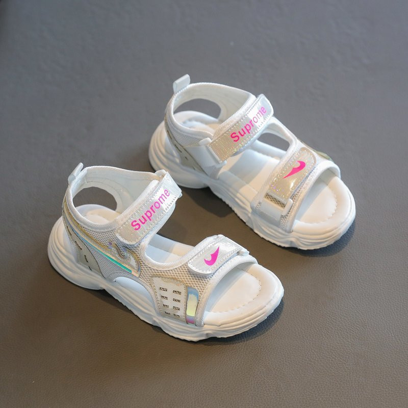 Sandale textile pentru fete cu velcro